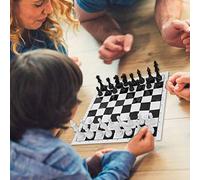 RASTKY International Chess Set, Foldable Chessboard for Limited Space Play, for Chess Lovers (White)