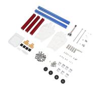 RASTKY ITX Computer Open Case Bracket Optimal Heat Dissipation, Aluminum Alloy Bare Frame Home, ITX Test Bench Hardware Structure (Blue Red)