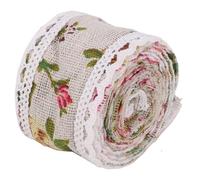 RASTKY Lace Trim Ribbon Roll Handwork Decorative Wedding Cake Linen Rose Pattern 2m Long for Handicrafts