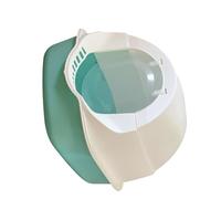 RASTKY Large Hooded Litter Box Splash Proof Enclosed Cat Pan for Clean Environment People (Cyan)