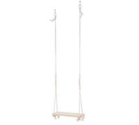 RASTKY Large Pine Stand Bar Swing Toy, Pet Chicken Safety Chewing Playing, Entertainment Place for Anxiety Relief, Strong Rope, 15.6x2.8x42.9in