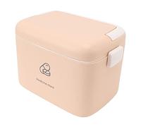 RASTKY Large Plastic Storage Box with Removable Tray Family Emergency Supplies - Portable Handle, Clear Design (Type C)