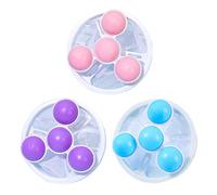 RASTKY Laundry Washing Balls Durable Floating Fluff Catcher for Top Load Washer with Net, 3Pcs Push Bubble Washer Balls for Cleaner Clothes, Multicolor 17 * 9.5cm (Blue+purple+pink)