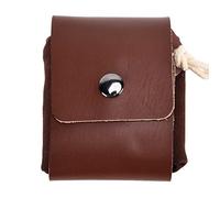 RASTKY Leather Canvas Foldable Foraging Pouch Belt for Camping Fruit Collecting, Durable Canvas Foraging Bag for Outdoor Activities (Brown)