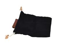 RASTKY Leather Canvas Foldable Foraging Pouch Belt for Camping Fruit Collecting, Durable Canvas Foraging Bag for Outdoor Activities (Black)