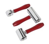 RASTKY Leather Edging Press Roller High Carbon Steel Smooth Creasing for Leather Crafts Perfect and Enthusiasts 3PCS