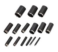 RASTKY Leather V Shape Punch Tool for Leather Craft, 10 X A28 Semicircle 9 X A29V Type 9 A30 Shallow Semicircle 15 A31 Round Punch, Suitable for Belt Perforation and Tail Chop (A31 round