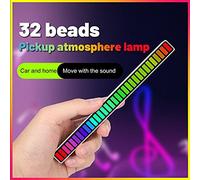 RASTKY LED Car Lights RGB Sound Wave Pickup Lamp, USB Interior Car Lights with 32-Color Display, Perfect for Creating a Relaxing, Battery Capacity: 240mah (European regulations)