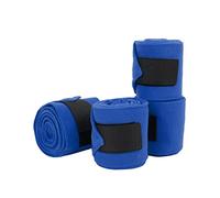 RASTKY Leg Wrap Self Adhesive Double Sided Fleece Leg Bandages Training Exercising (Blue)