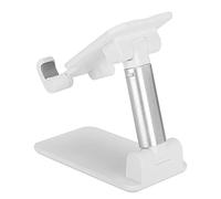 RASTKY Lightweight Adjustable Holder for Mobile Phones and Tablets, Foldable Tablet Bracket with Accessible Charging Port, White ABS Holder for On-the-Go Use (White)