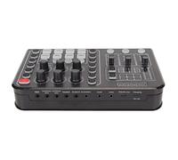 RASTKY Live Sound Card Support 48V Large Diaphragm Noise Cancelling Sound Mixer Board with 15 Effects for Phone Musical Instruments/Studio R