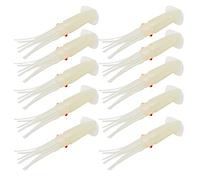 RASTKY Luminous Squid Fishing Lures Custom 3D Eyes Glowing Soft Bait for Night Fishing 10Pcs (6cm)