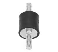 RASTKY M6 Rubber Mounts Durable Anti Vibration Silentblock 4pcs for Air Compressors, Engines, Water Pumps Rubber + Metal Black + Silver (VV20*20 M6*18)