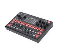 RASTKY M9 Sound Card Set Live Professional Equipment with Stable Signal Transmission For Live Shows, Large Knob Design For Reverb Adjustment Studio Sound Card For Streamers, Iron Material