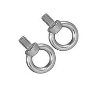 RASTKY Male Thread Lifting Eye Bolt with Marine Grade Stainless Steel, Smooth Surface for Petrochemical Industry, 2Pcs Machinery Shoulder Lifting Ring Eye Bolts for Railway (#1)