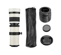 RASTKY Manual Focus Super Telephoto Zoom Lens F/8.3-16 420-800mm T2 Mount with RF-Mount Adapter Ring for R/ R3/ R5/ R5C/ R6/ RP RF- Cameras, Multi-coated Optical Lens, Tough and Durable (White)