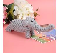 RASTKY Manual Weaving Pet Cotton Rope Toy, Practical Pet Molar Toy, Relieve Pressure for Dogs, Dog Cotton Rope, Panda, s Shown, 15x12x6cm (Elephant)