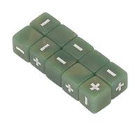 RASTKY Math Operation Plastic Dice Set, Engraved Symbols for Infant Education Teaching, 20pcs Plus Minus Dices Set for Mathematics Learning Applicable, 1.6cm, for Mathematics Teaching (Light Green)