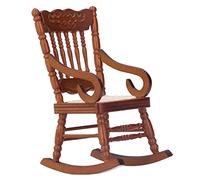 RASTKY Mini Dollhouse Furniture Beautiful Classical Chair for 1:12 Dollhouse, Multi Purpose Decoration At Home (Brown)
