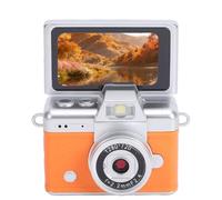 RASTKY Mini Keychain Camera, 1080P HD Digital Video Recorder with 1.47 Inch LCD Flip Screen Flash, for Vlogging Travel Parties Birthday (Orange)