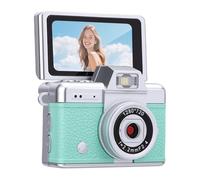 RASTKY Mini Keychain Camera 1080p with 32GB SD Card, 1.47" Rotating Screen, Portable for Travel, School, Outings, Bright LED Fill Light, Vintage Dark for Artistic Photos (Green)