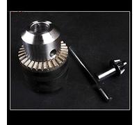 RASTKY Mini Stainless Steel Key Type Drill Chuck with Wrench for Fastening Parts, Wide Clamping Range for Bench and Hand Drills (1.0-10 MM3/8-24UNF)