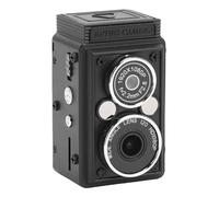 RASTKY Mini Vintage Digital Camera with 16GB Card, 12MP Wide Angle Autofocus, 1080P HD Video, 1000mAh Battery, Dual Lens Camera for Travel, Boys and Girls, Wrist Strap, Keychain