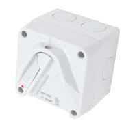 RASTKY Motor Disconnect Switch Durable Water Proof Isolation Switch for Generator Boat 63A 2P for Industrial Construction ABS Cover 3.3"