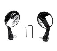 RASTKY Motorcycle End Bar Mirrors, Black Bar End Mount Design