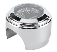 RASTKY Motorcycle Handlebar Thermometer Shockproof Measuring Dial Temp Gauge 1in 7/8in Stylish Decor for Riders White (Black)