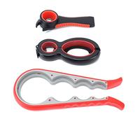 RASTKY Multifunctional Can Opener Bundle 3pcs Portable Set for Bottle Jar Cap Restaurant, 6in1 + 5in1 + 4in1 Can Opener for Easy Opening for Elderly Stainless Steel