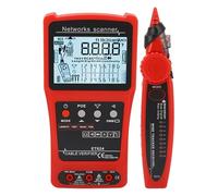 RASTKY Multifunctional CAT5 CAT6 Network Cable Tester for Circuit Analysis, POE Testing, and Voltage Measurement, 3000m Line Finder, for Electricians and IT Technicians