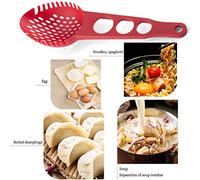 RASTKY Multifunctional Spaghetti Spoon - Claw Spoon, Kitchen Colander, and Spaghetti Measuring ToolCooking, Pasta & Hot Pot -Food-Grade Nylon, Easy to, 14.57 Inches in Length (Red)