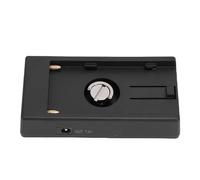 RASTKY NP-F550 Battery Adapter Plate with Silicone Anti Slip Pad, LED Indicator Light, for DSLR Cameras and LED Lights. Camera Power Adapter Mount Plate for NP F970, F750, F570, F550,