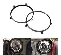 RASTKY Original Standard 7in Headlight Bracket Ring Built to Factory Quality Control Fit for TJ 07-18, 2pcs Headlight Mount Bracket Direct Replacement, Metal Black