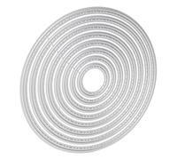 RASTKY Oval Metal Cutting DieDecorative Embossing Stencils - Perfect ForCrafts, Scrapbooking, Card Making, Photo Albums - High Toughness Carbon Steel ForCutting with Major Die-Cutting