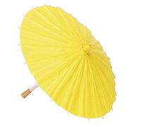 RASTKY Paper Umbrella Colorful DIY Painting Craft for Kids, Hand-Decorated Material for Kindergarten, White Blank Paper Umbrella for Children's Training Institutions (Yellow)