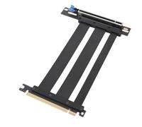 RASTKY PCIe 5.0 X16 GPU Extension Cable Efficient 128Gbps Riser Cable for Extreme Gaming Water Cooling Systems PC Case Black ABS 1pc (15cm)