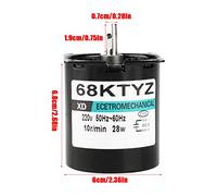 RASTKY Permanent Magnet Synchronous Motor Efficient Low Noise 28W 5-80r/min for Instrument Automation Gluing Machine Stage Lamps (10 turns)