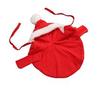 RASTKY Pet Christmas Cape Classic Cute Dog Clothes Warm Soft Skin-Friendly Clothes for Christmas Parties Indoor Outdoor Events Small Medium Breeds Teddy Husky Bulldog Polyester Plush (XS)