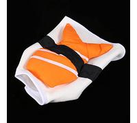 RASTKY Pet Dog Sushi Chef Kimono Cosplay Costume Funny Pet Outfit For Parties and Parades Format Polyester White Orange (L)