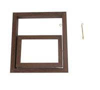 RASTKY Pet Memorial Photo Frame Practical Double Sided Dog Rotating Picture Frame Heart Pendant for Home and Gathering Solid Wood