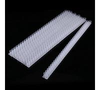 RASTKY Plastic Queen Bee Double Cell Bar Strip Set With 63 Cell Cups for Beekeeping Practical Tools for Beekeepers 6pc White 38cm