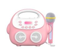 RASTKY PN-22 Singing Machine Portable Karaoke Machine with Dual Singing Mode, BT 5.0 Connection and Magic Voice Changer, Suitable for Kids Ages 3+, Pink/Blue Color (Pink)