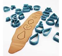 RASTKY Polymer Clay Earring Cutters Set Unique Design for DIY Crafts Accessories for Jewelry Making Food-Safe Material for Polymer Clay Art Lovers (142 Pieces of Polish Rust red Plastic Cutter)