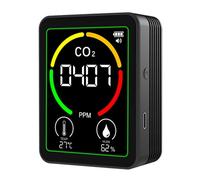 RASTKY Portable Air Quality Sensor with HD Screen, Calibrated Detector for Indoor Environmental Conditions, High- Carbon Dioxide Monitor for Homes Offices Gyms, ABS Material Construction (Black)