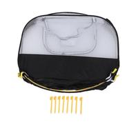 RASTKY Portable Breathable Small Animal Tent Enclosure Easy Open Pop Up Playpen for Chicken Rabbit, 4 Zipper Doors & Removable Bottom, Ideal for Dogs Cats Ducks, 66.9 X 33.4 X 23.6in (Black)