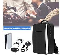 RASTKY Portable Game Console Travel Backpack Durable Storage Bag for Controller Accessories Adjustable Strap Suitable for Shockproof Black EVA for Gamers (Black)