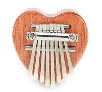 RASTKY Portable Heart-Shaped Thumb Piano with Clear Sound for Beginners, Great Birthday and, Wood Color, 2.3 X 2.3 X 0.7in