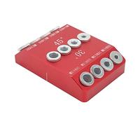 RASTKY Portable Hole Jig Four Sizes V N Shape Slot Light Weight Aluminum Alloy for Woodworking Tool (Red)